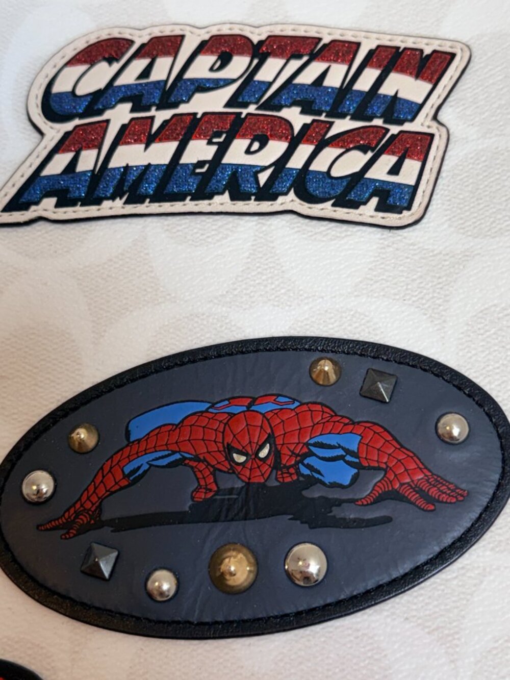 Coach x Marvel Large Tote Bag Stud Spider-Man Captain America - Picture 6 of 13